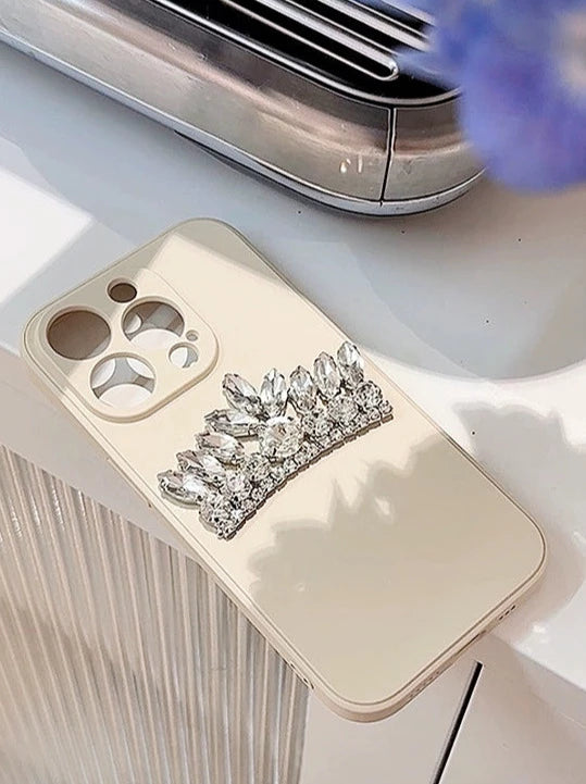 The Queen Corian Rich Crown Rhinestone Phone Case