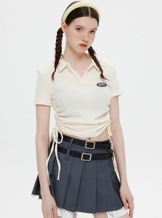 American Ruched Polo Tops
