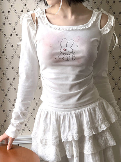 Bunny Shoulder Ribbon Tops