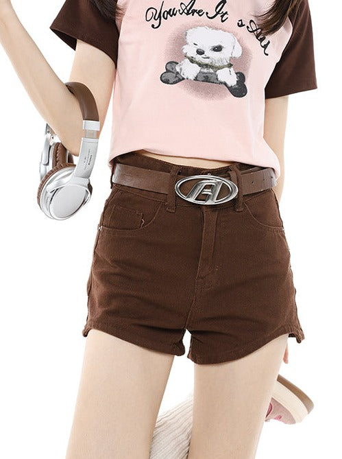 レトロデニムショートパンツ