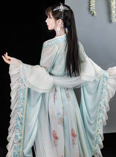 Japanese Pattern China Fairy Sheer Setup + Feather Sleeve