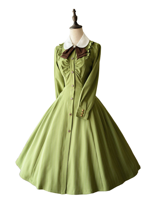 College Classical Retro Stripe Dress