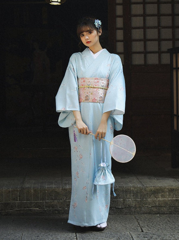 Ice Blue Flower Yukata