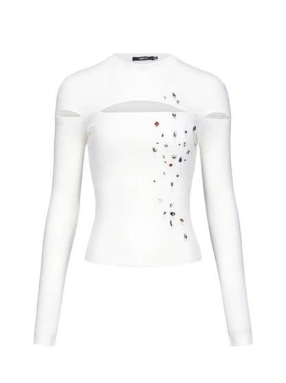 Tight Tops mit mehrfarbigen Diamanten