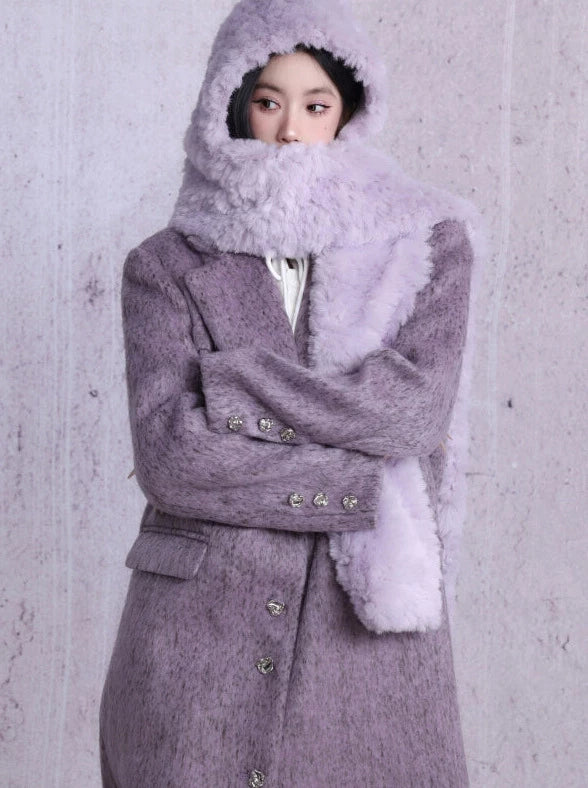 Purple Classic Oversized Coat