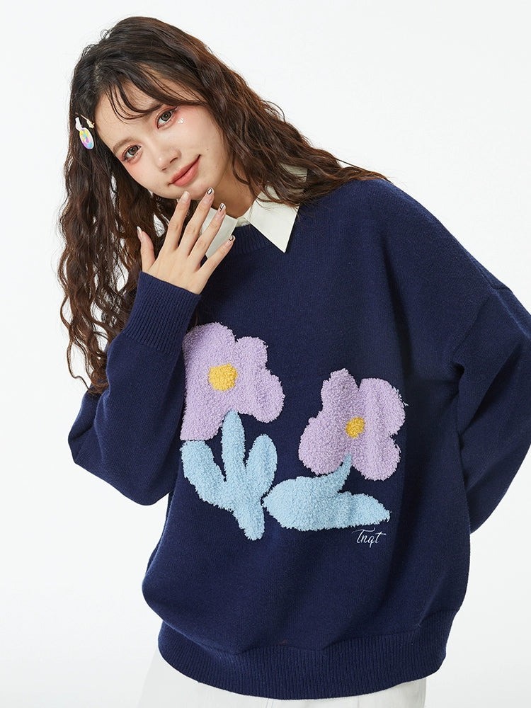 Flower Design Over Sweater Tops