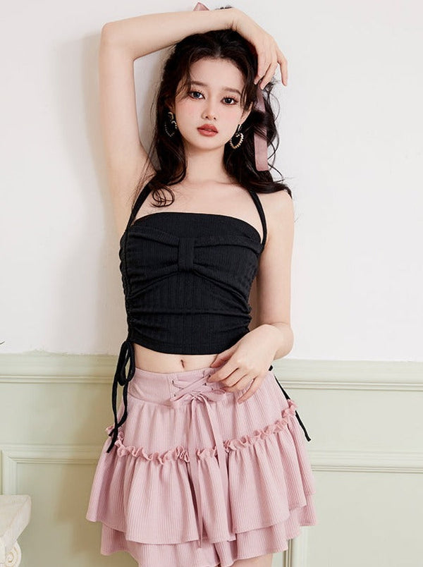 リボンタイトチューブトップ