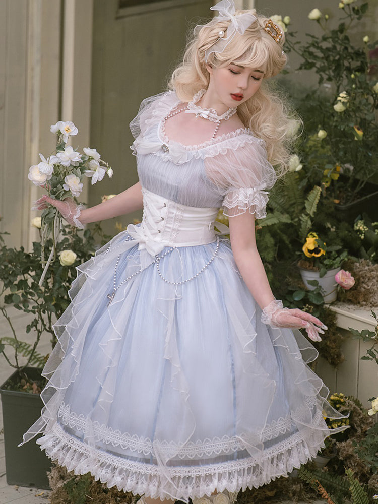 princess tea party dresses Cat Fairy~glaze Illusion~magnificent Wedding Lolita Tea Party Dress