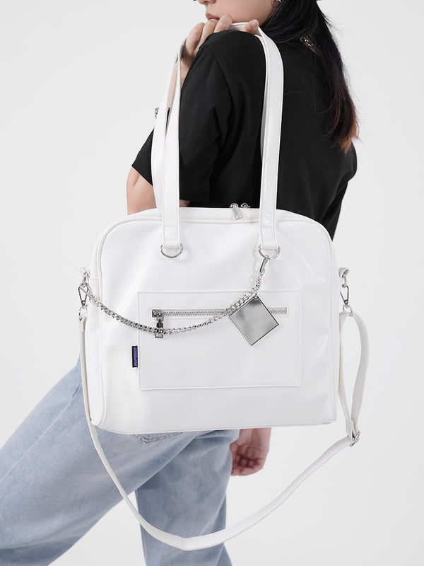 メタルプレートチェーンストラップモードスクエアバッグPCバッグ