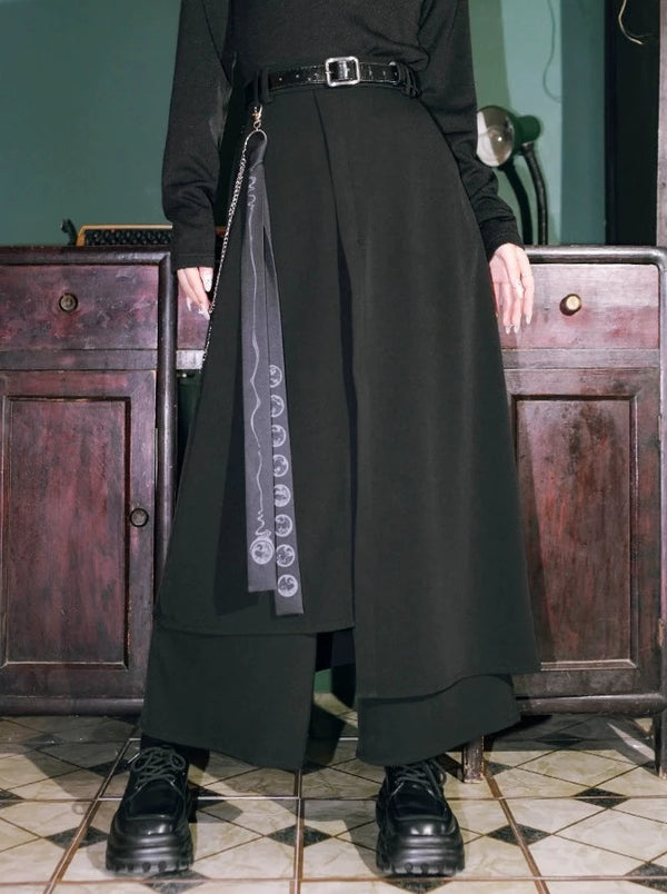 Wide Leg Mode Chinese Culottes Pants