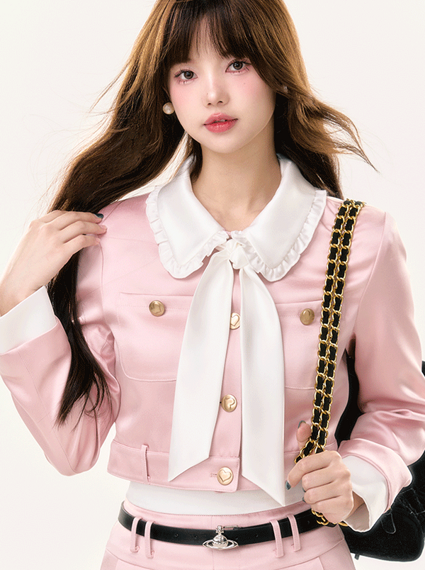 Montage français rose bonbon