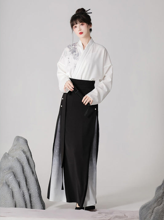 Ensemble jupe plissée mode chine foncé