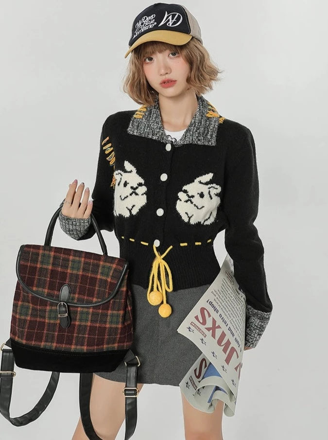 American Rabbit Retro Sweater Knit Cardigan