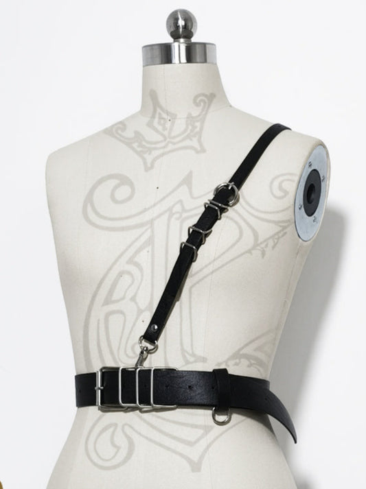 Buckle Tender Cletro PU leather strap belt