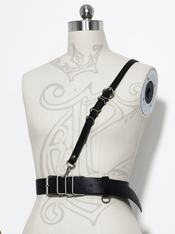 Buckle Turn Dark Retro PU Leather Strap Belt