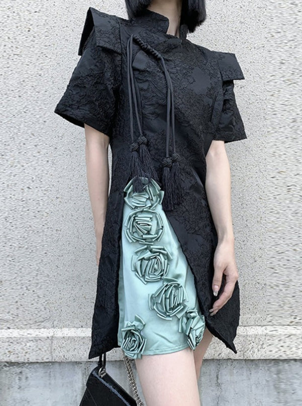 Rose Design China Mini Dress