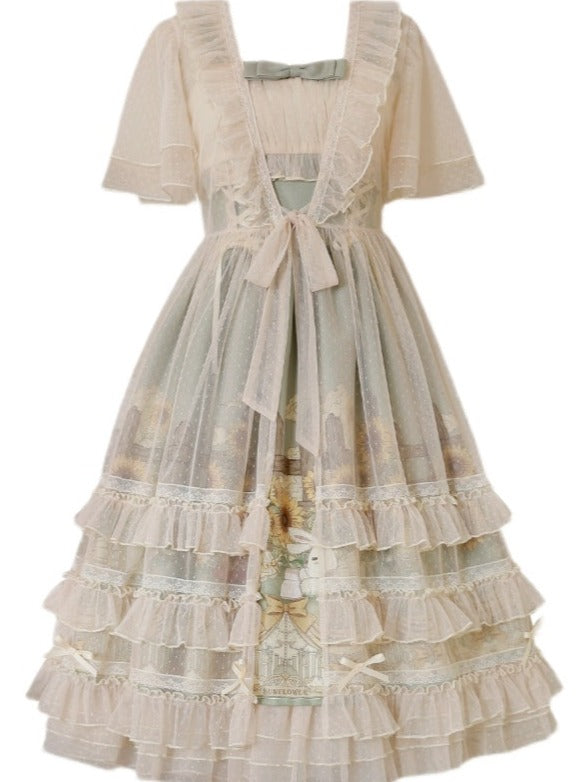 Lolita Princess Rabbit Daily Light Elegant Sweetheart Dress