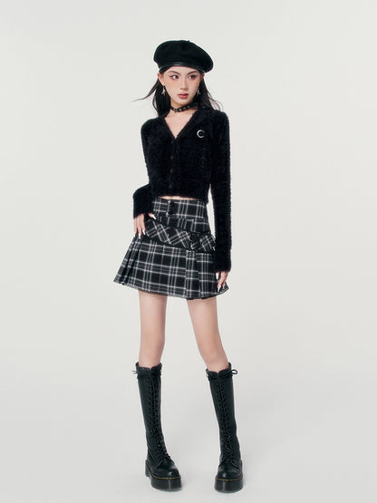 Mode Check High Waist Slim Pleated Skirt