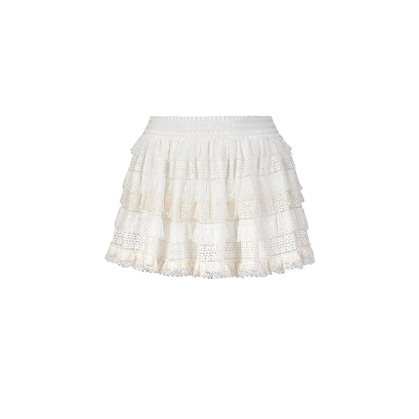 Cream Ballet Style Race Cake Scart