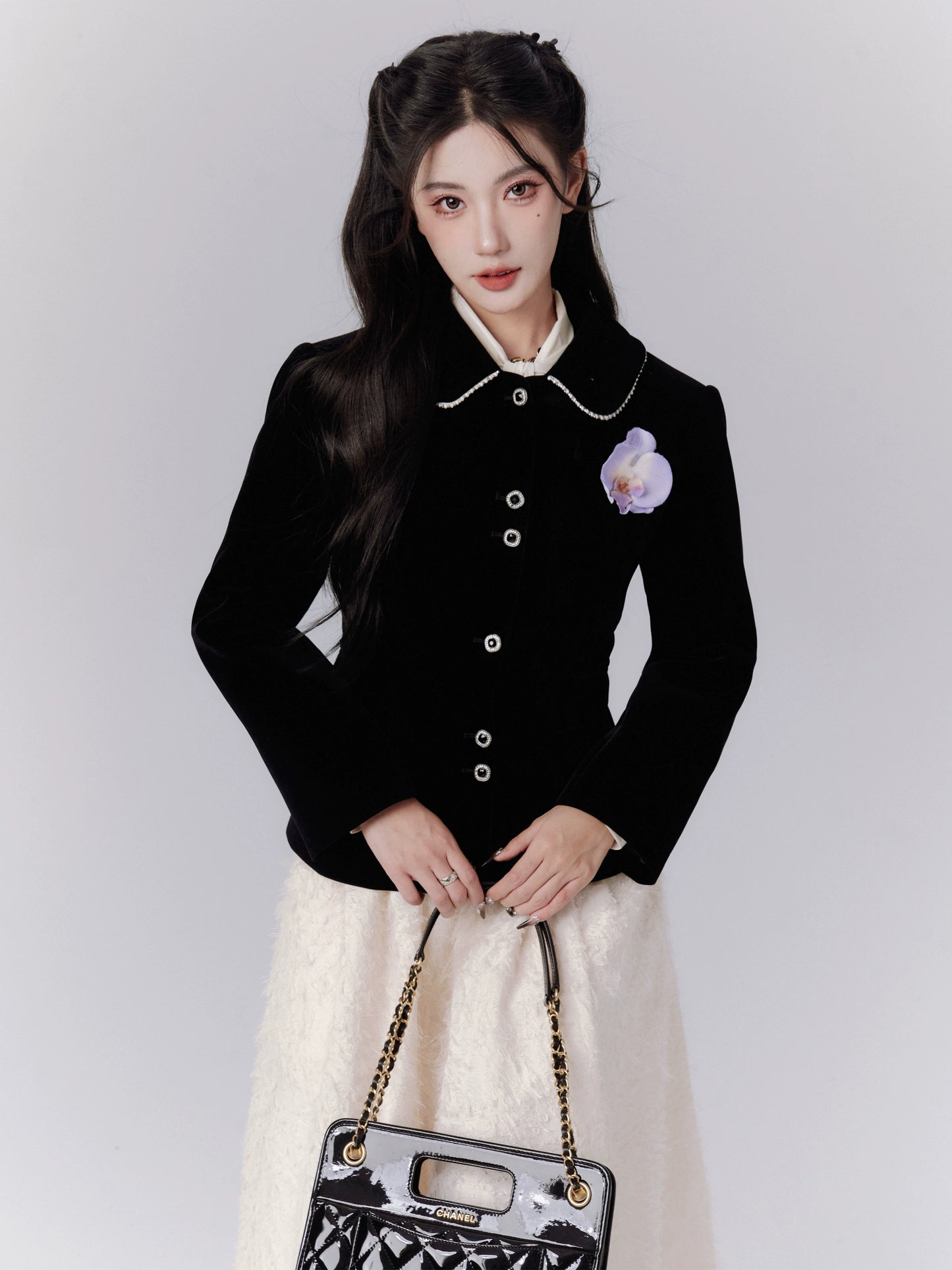 Elegant Black Velvet Jacket