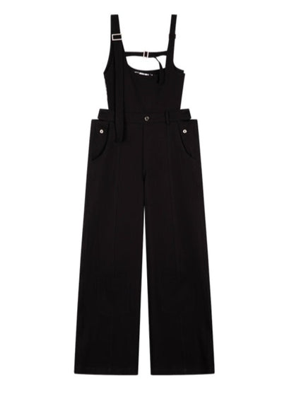 American straight casual wide leg overall