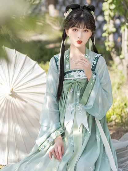 Japanese pattern fairy China setup + shoulder strap + ribbon