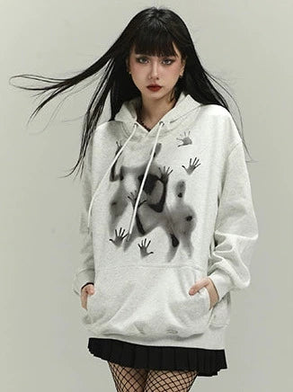 Dark Style American Grey Hoodie Sweatshirt