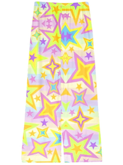 Star Print Pop Wide Leg Pants