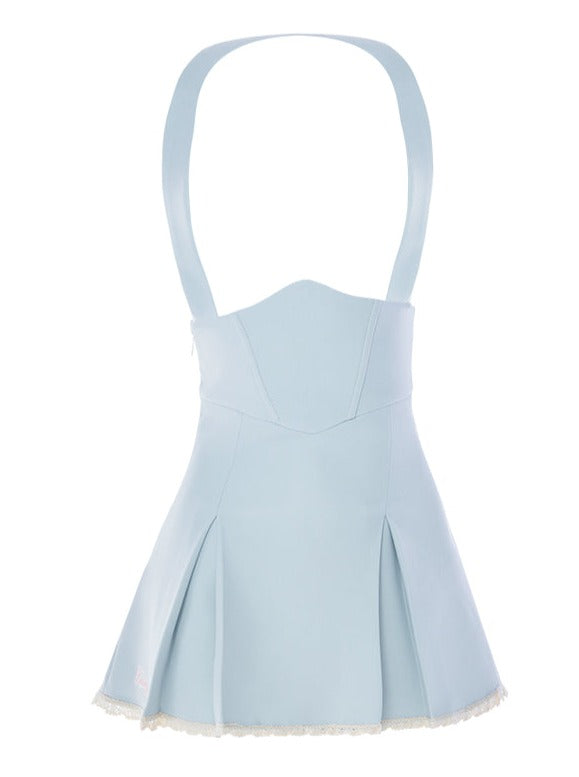 Top marin + jupe suspendue bleu nuit