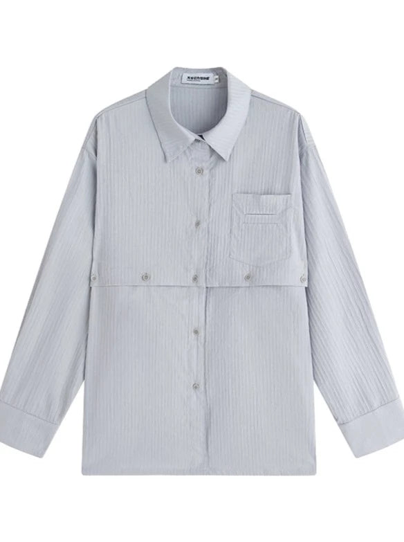 2wey loose design shirt