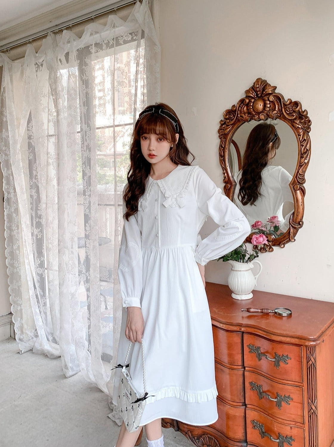 Fun Pure Girly Ruffle White Dress – Belchic
