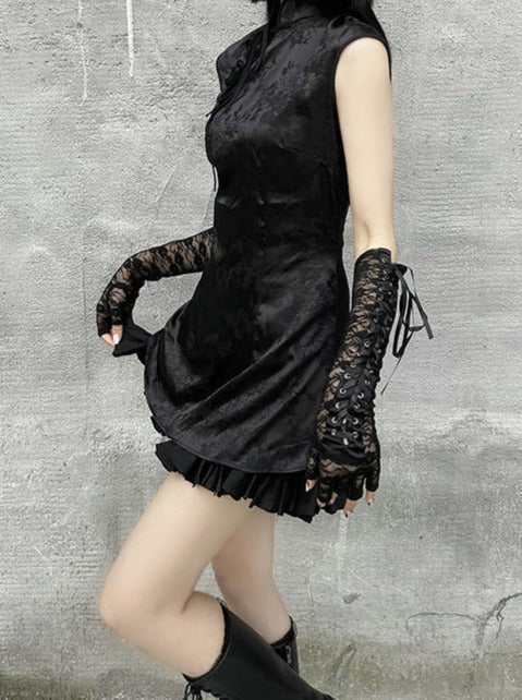 French Black Lace Cool Hot Girl Style Wear Arm Warmers