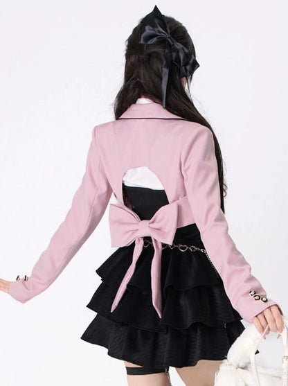 Back Ribbon Short Jacket