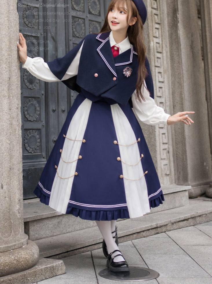 college princess cape dress