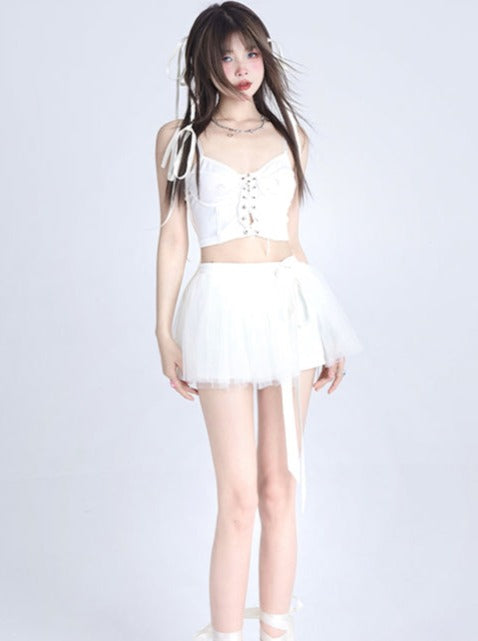 white short tube camisole