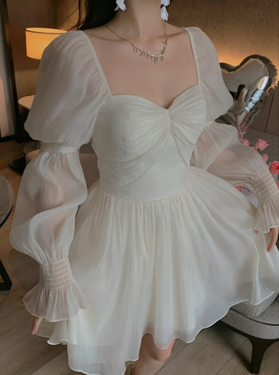 Robe de pause thé asymétrique Robe de vacances courte