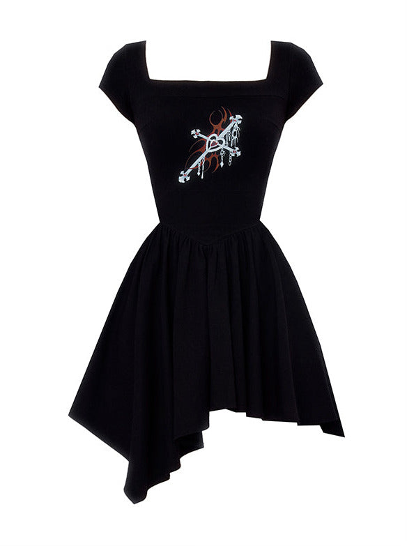 Dark Cross West Thrender Black Equal Hem Dress