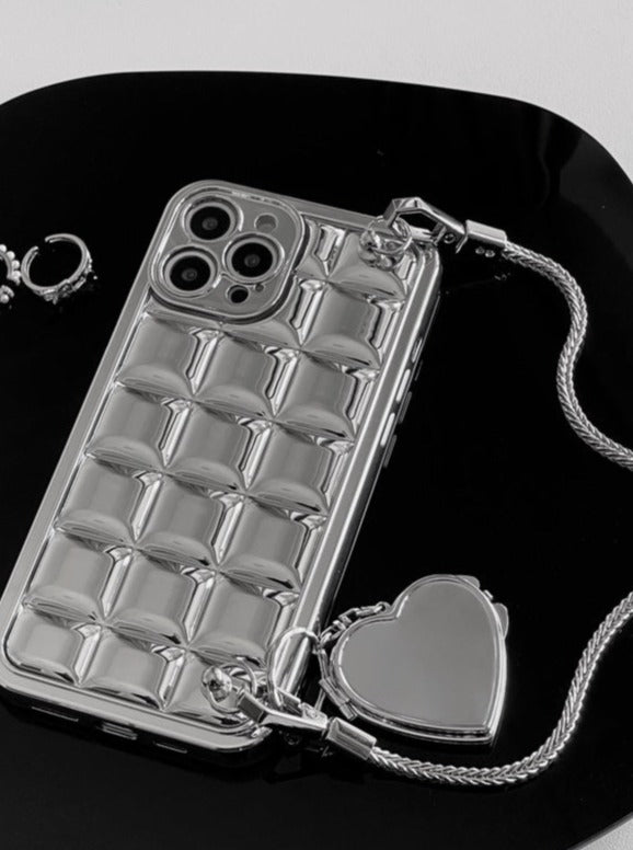Silver Pocopoco Heart Smartphone Case