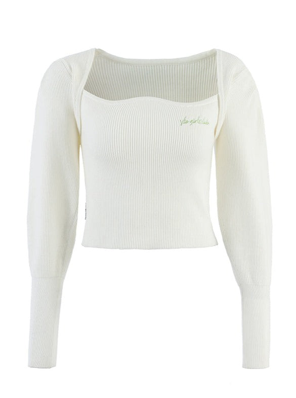 Wave Square Knit Top