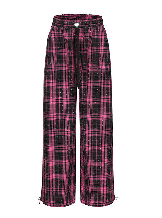 Check wide leg discount pants