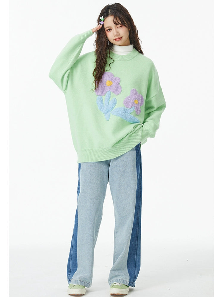 Flower Design Over Sweater Tops