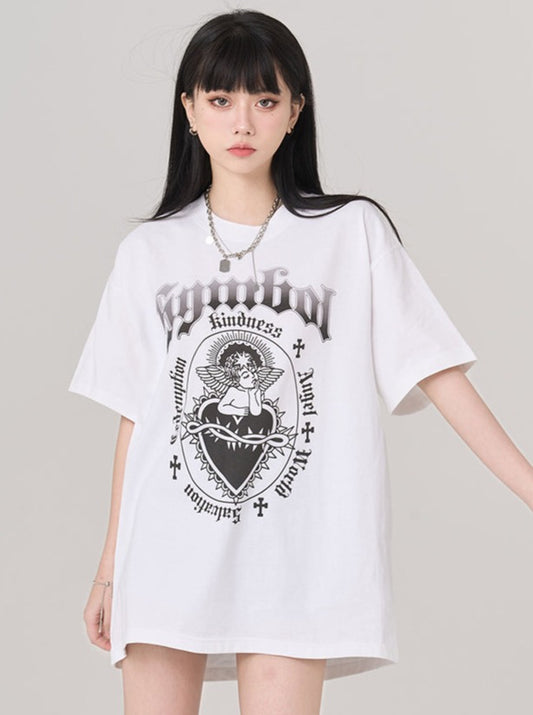 ゴーストガールゴシックアメリカンTシャツ