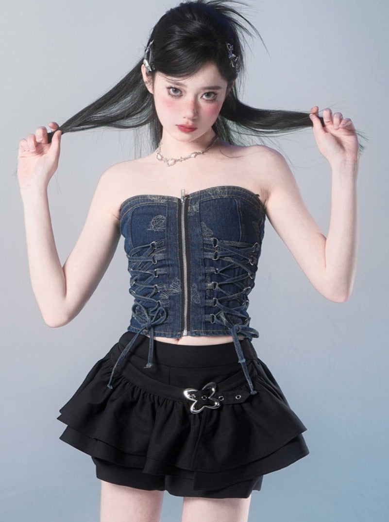 Collector Black Metal Buckle Skirt