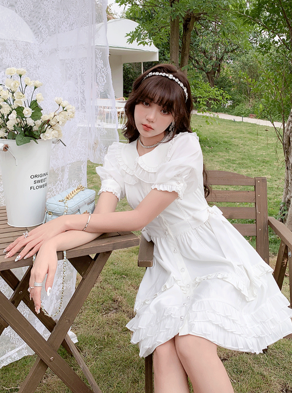 Baby Doll Color Frills Wheat One Piece