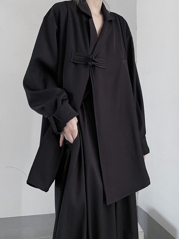 Mode China Buckle Loose Jacket
