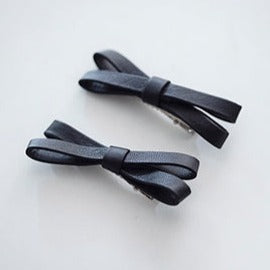 Pink Black Lim Ribbon Hairpin