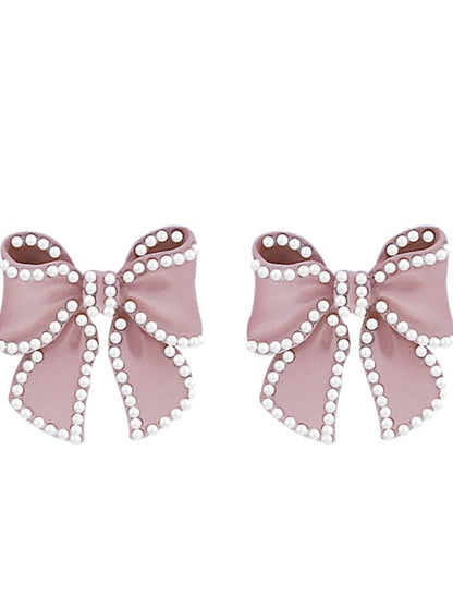 Pearl Ribbon Earrings Earrings