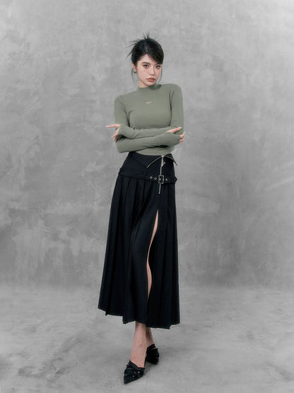 American slit design long skirt