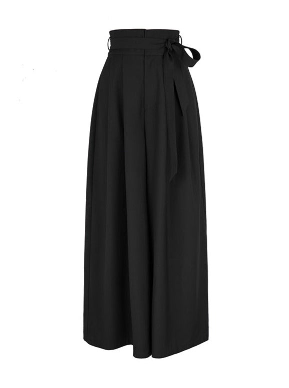 High waist wide leg pants