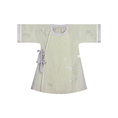 Japanese Pattern Floral Sheer Dress